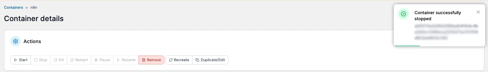 n8n Stop Docker