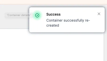 Portainer recreate process