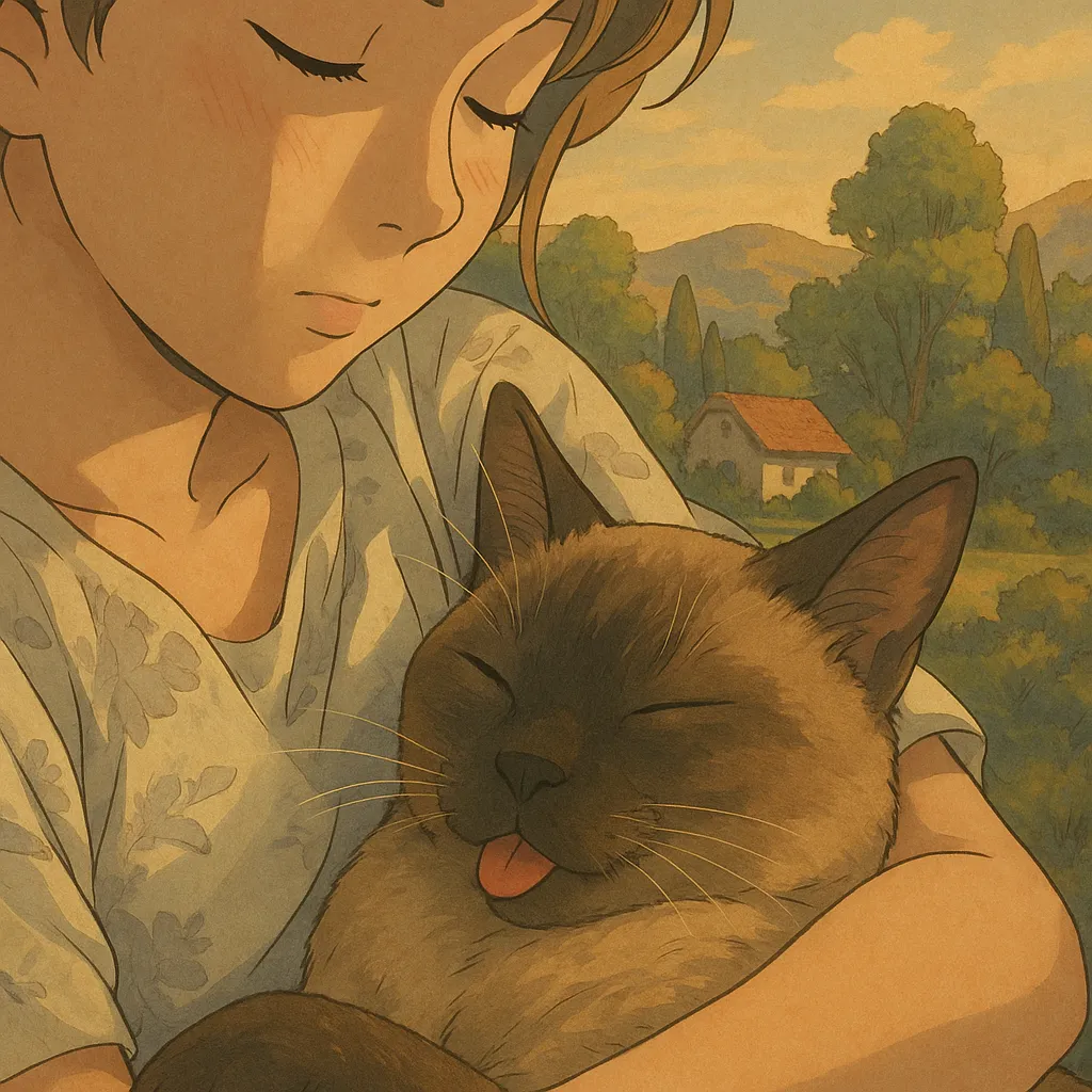 Gatito Dormido Studio Ghibli