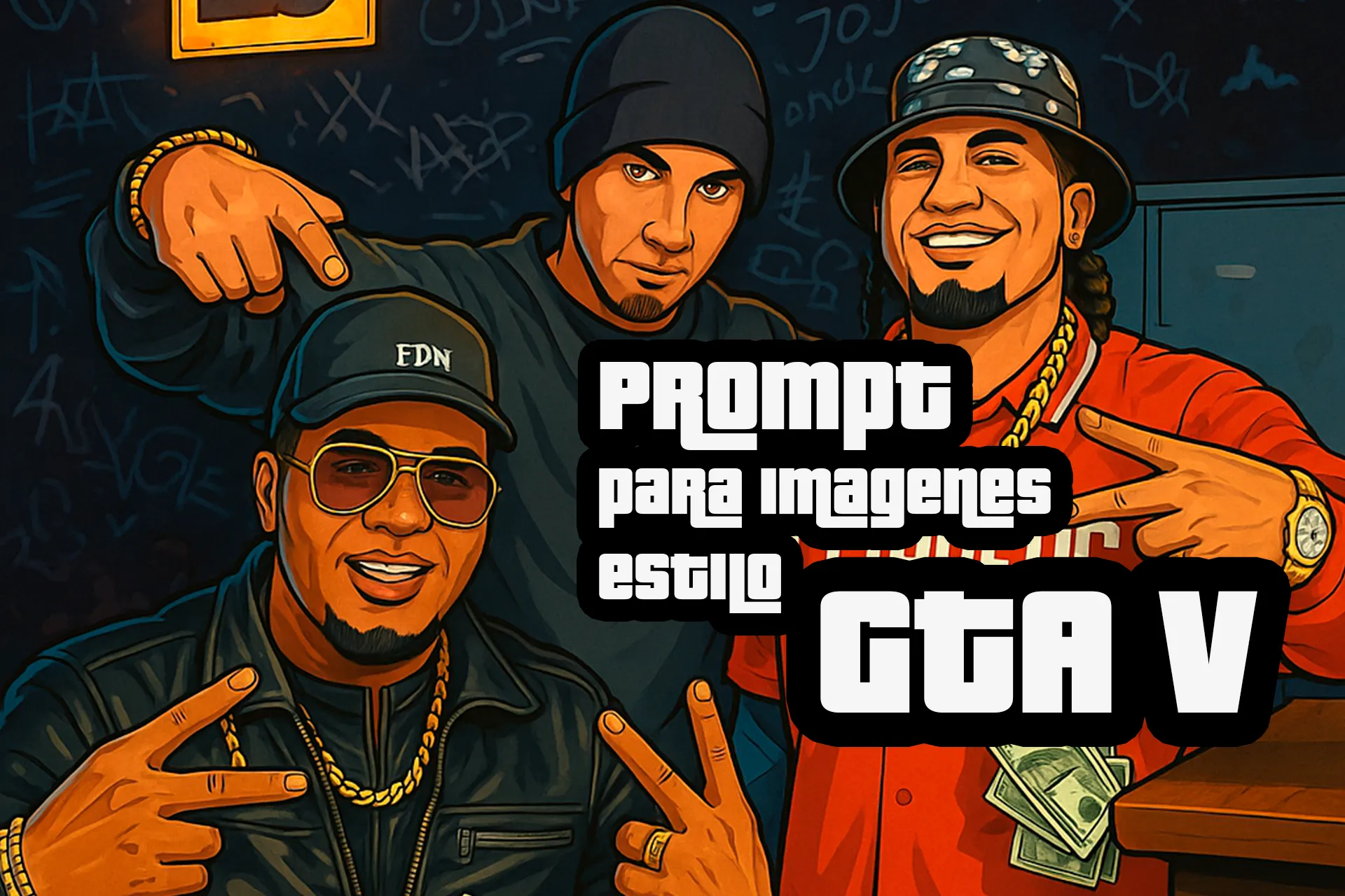 Prompt para generar imágenes estilo GTA