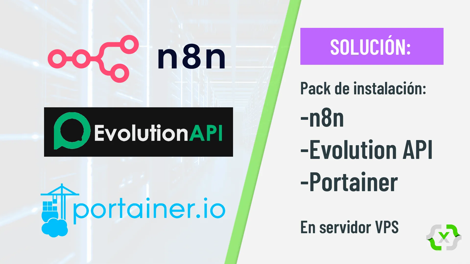 Pack de instalación: n8n, Evolution API, Portainer en servidor VPS
